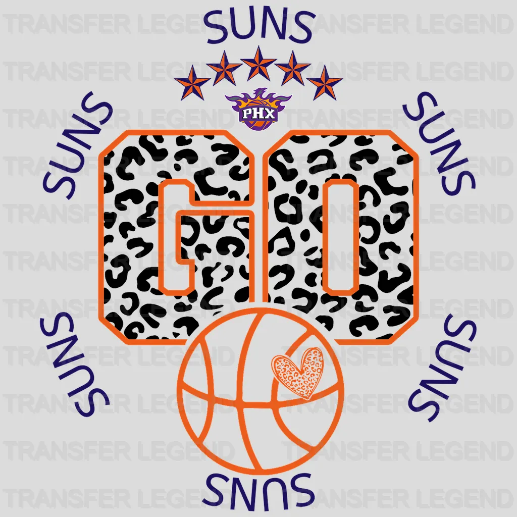 Phoenix Suns NBA Go DTF Iron On Transfer