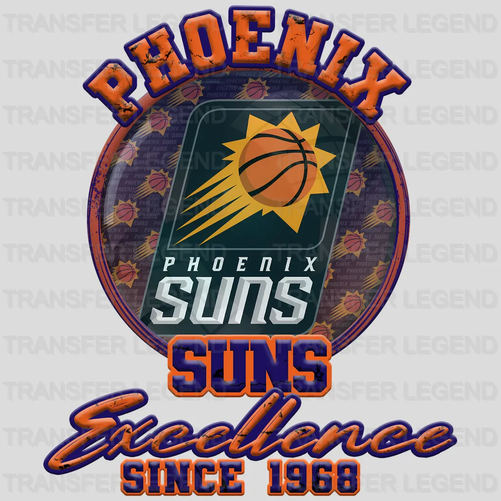 Phoenix Suns NBA Excellence Since 1968 DTF Iron On Transfer