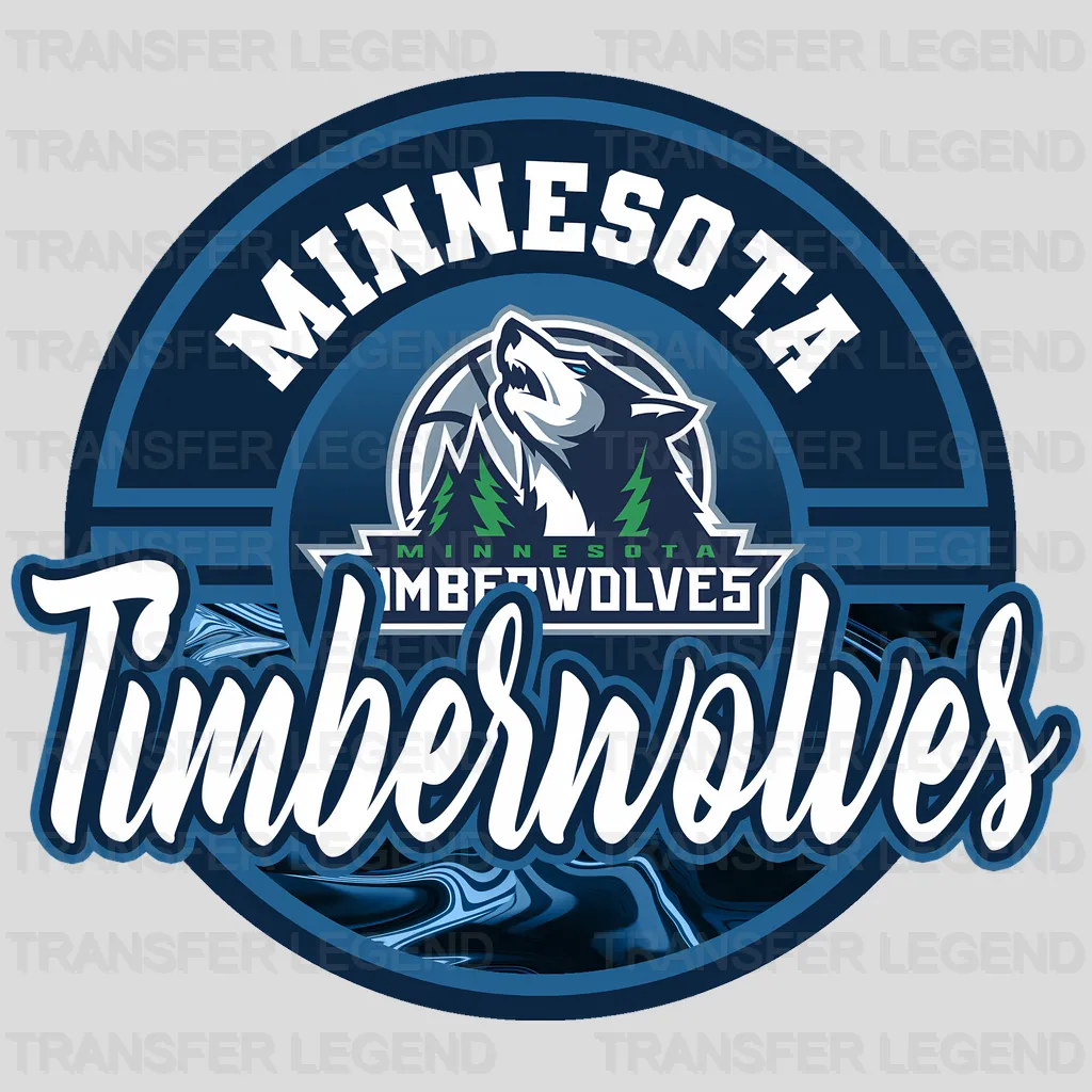 Minnesota Timberwolves NBA Classic Circle Logo Badge - DTF Iron On Transfer
