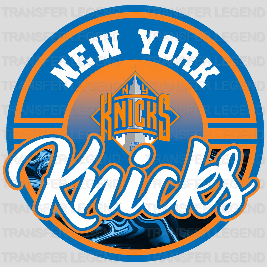 New York Knicks NBA Circle Logo Badge Variation - DTF Iron On Transfer
