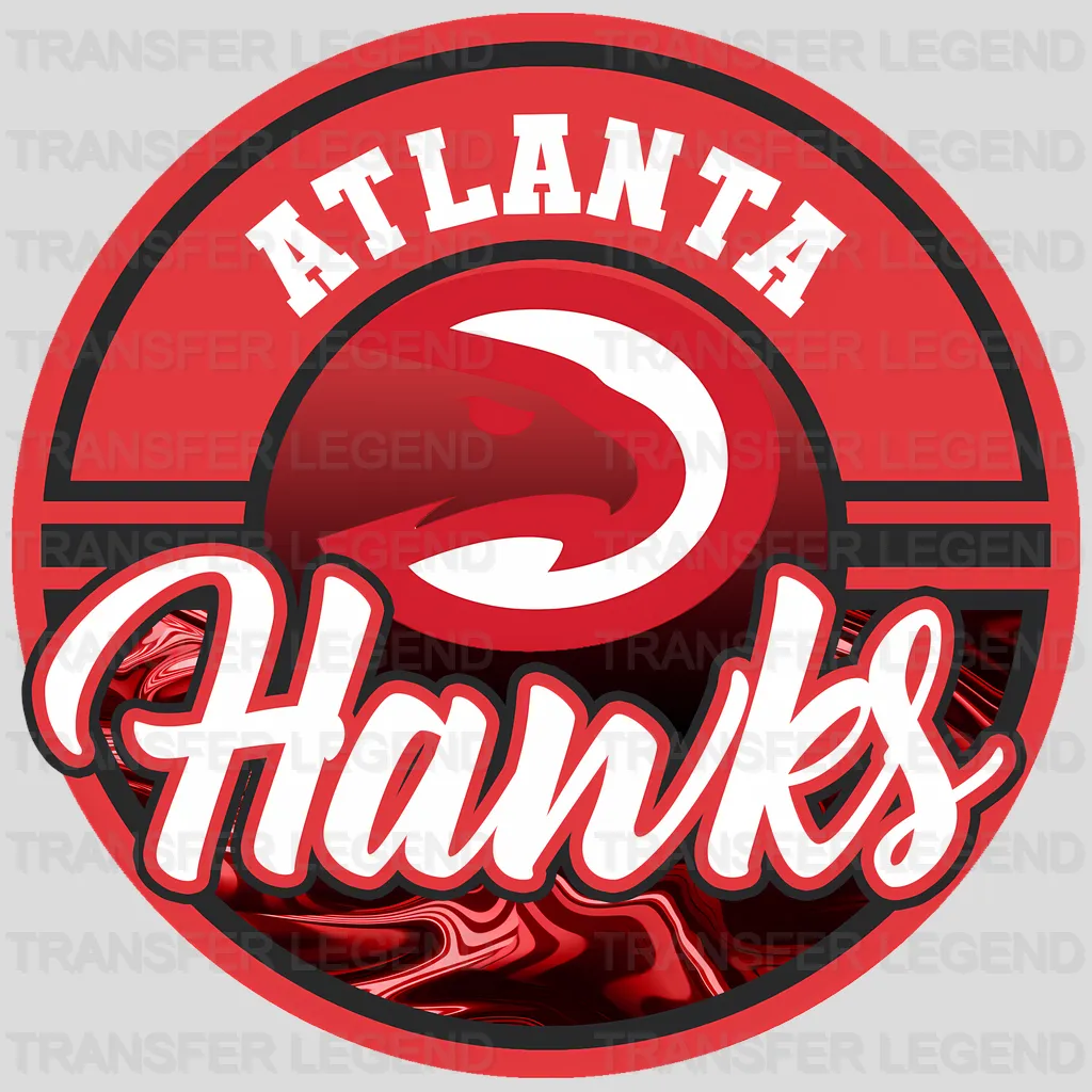 Atlanta Hawks NBA Classic Circle Logo Badge - DTF Iron On Transfer