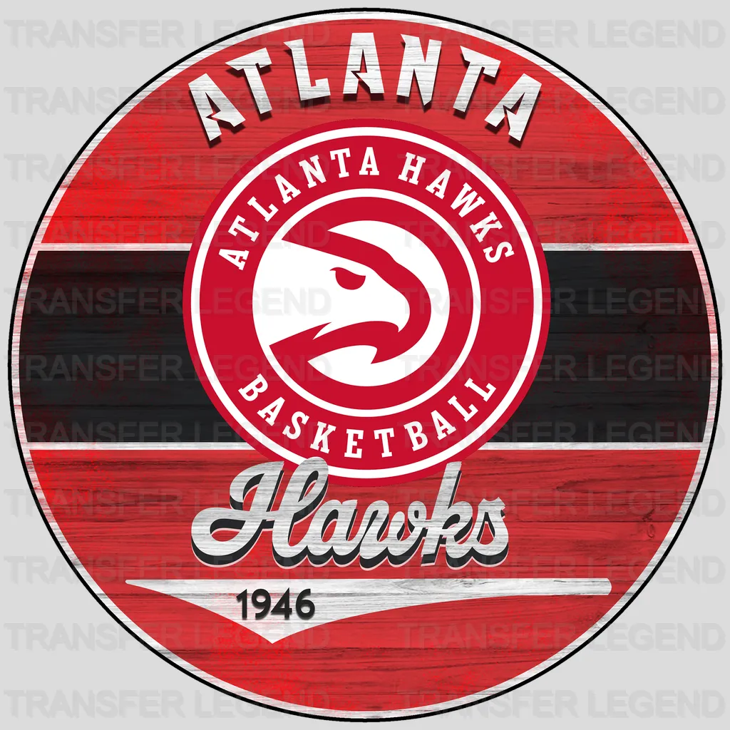 Atlanta Hawks NBA Est 1946 DTF Iron On Transfer