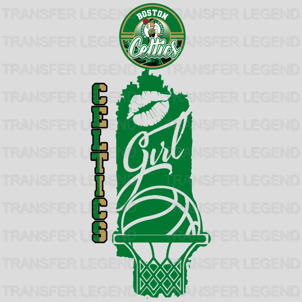 Boston Celtics NBA Celtics Girl DTF Iron On Transfer