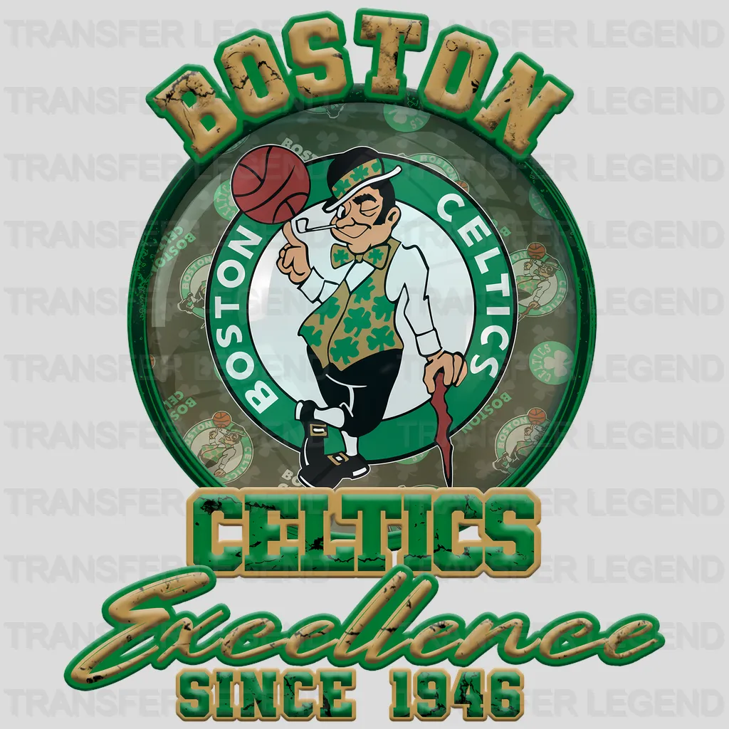 Boston Celtics NBA Excellence Since 1946 DTF Iron On Transfer