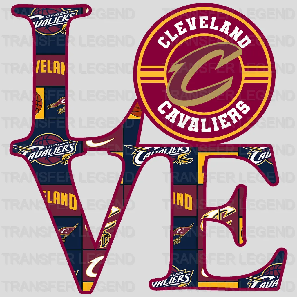 Cleveland Cavaliers NBA Love DTF Iron On Transfer