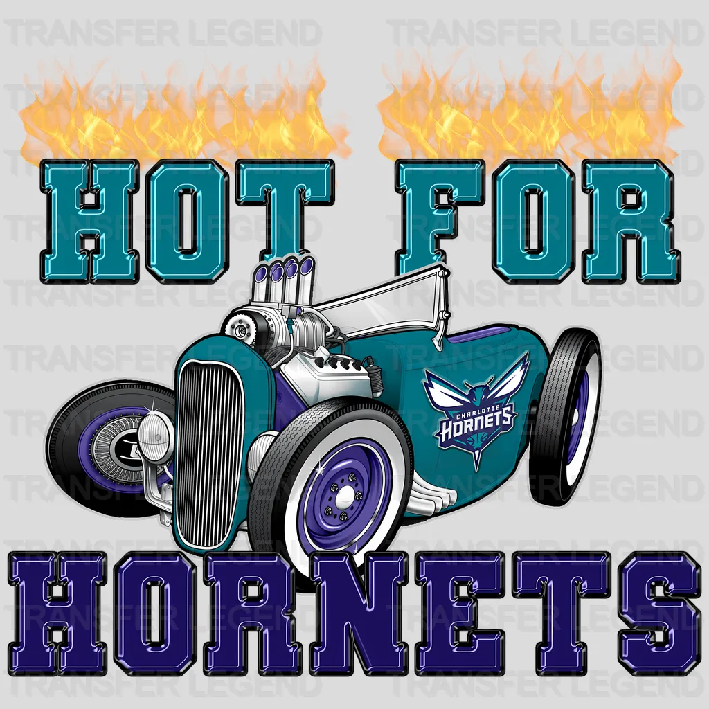 Charlotte Hornets NBA Hot For Hornets DTF Iron On Transfer