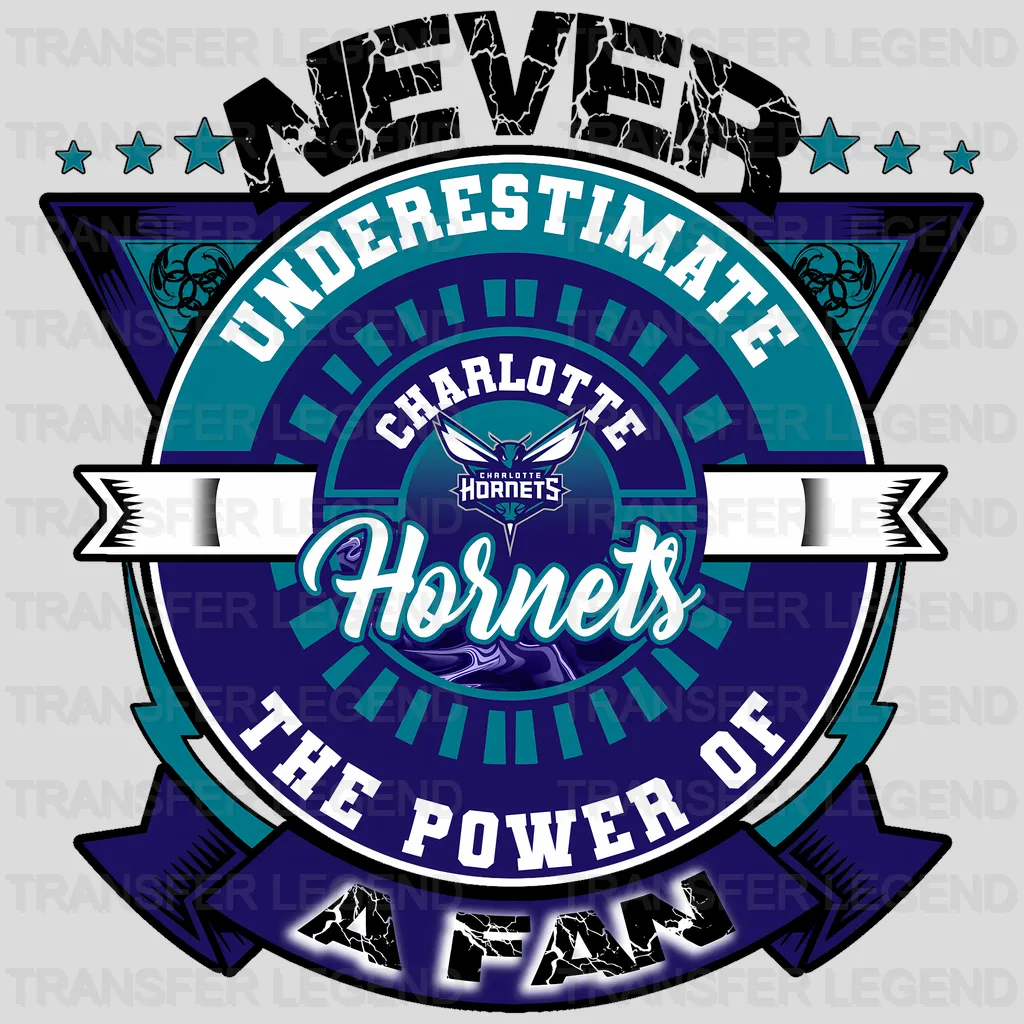 Charlotte Hornets NBA Never Underestimate A Fan DTF Iron On Transfer