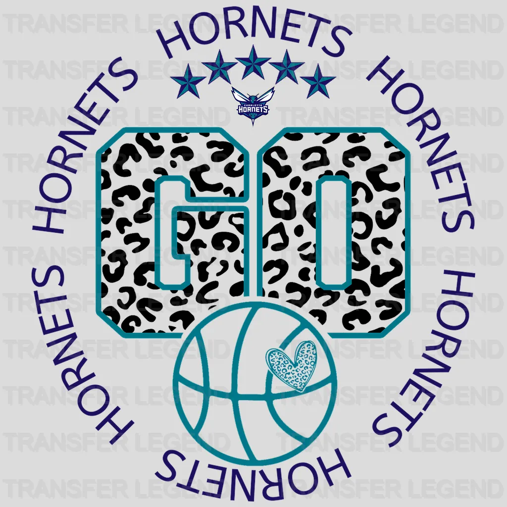 Charlotte Hornets NBA Go DTF Iron On Transfer