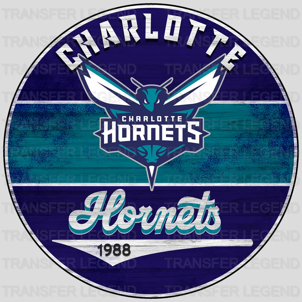 Charlotte Hornets NBA Est 1988 DTF Iron On Transfer