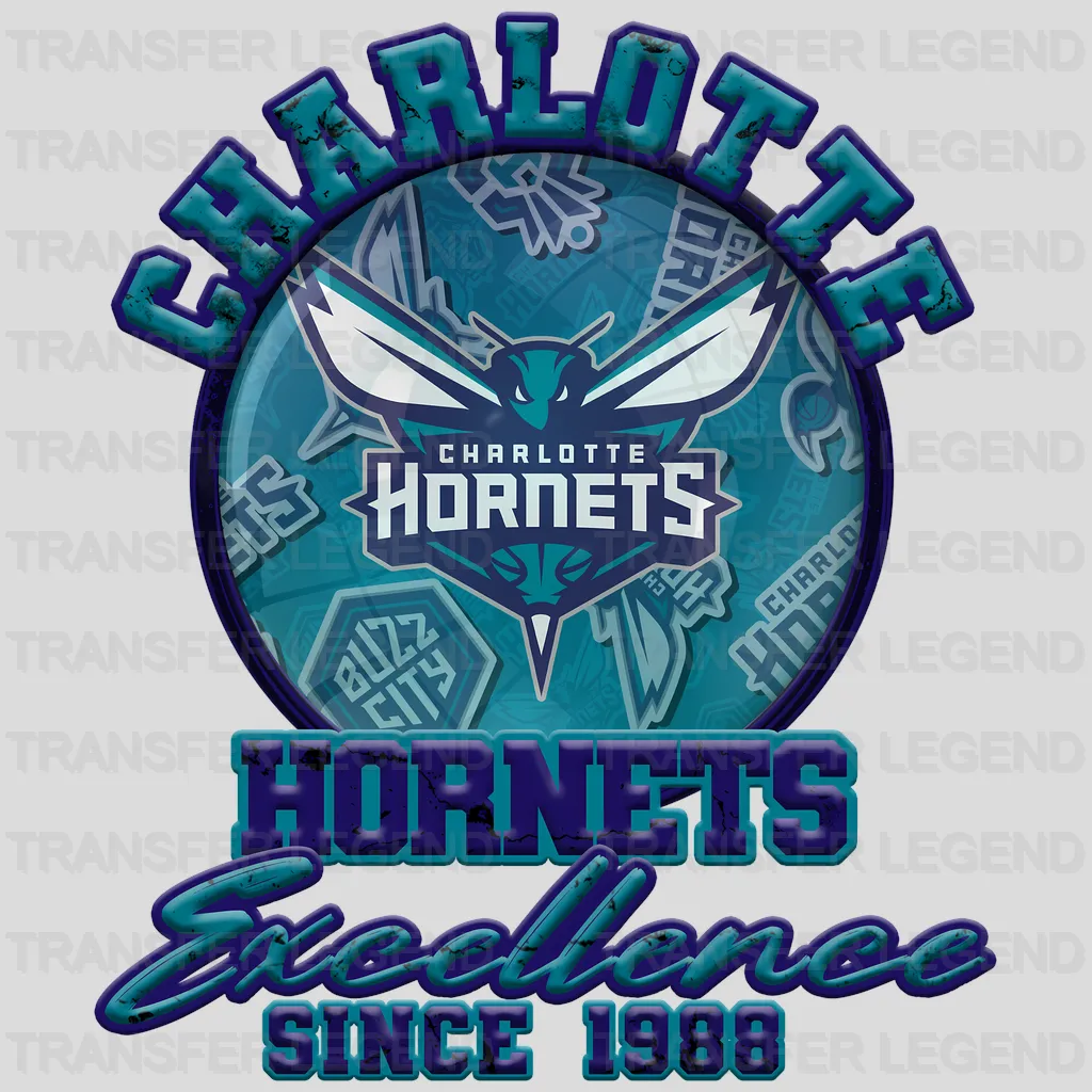 Charlotte Hornets NBA Excellence Since 1988 DTF Iron On Transfer