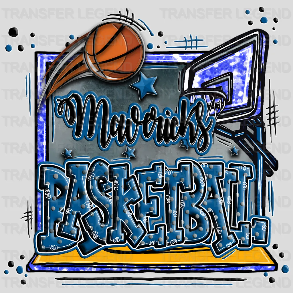 Dallas Mavericks NBA Graffiti Art - DTF Iron On Transfer