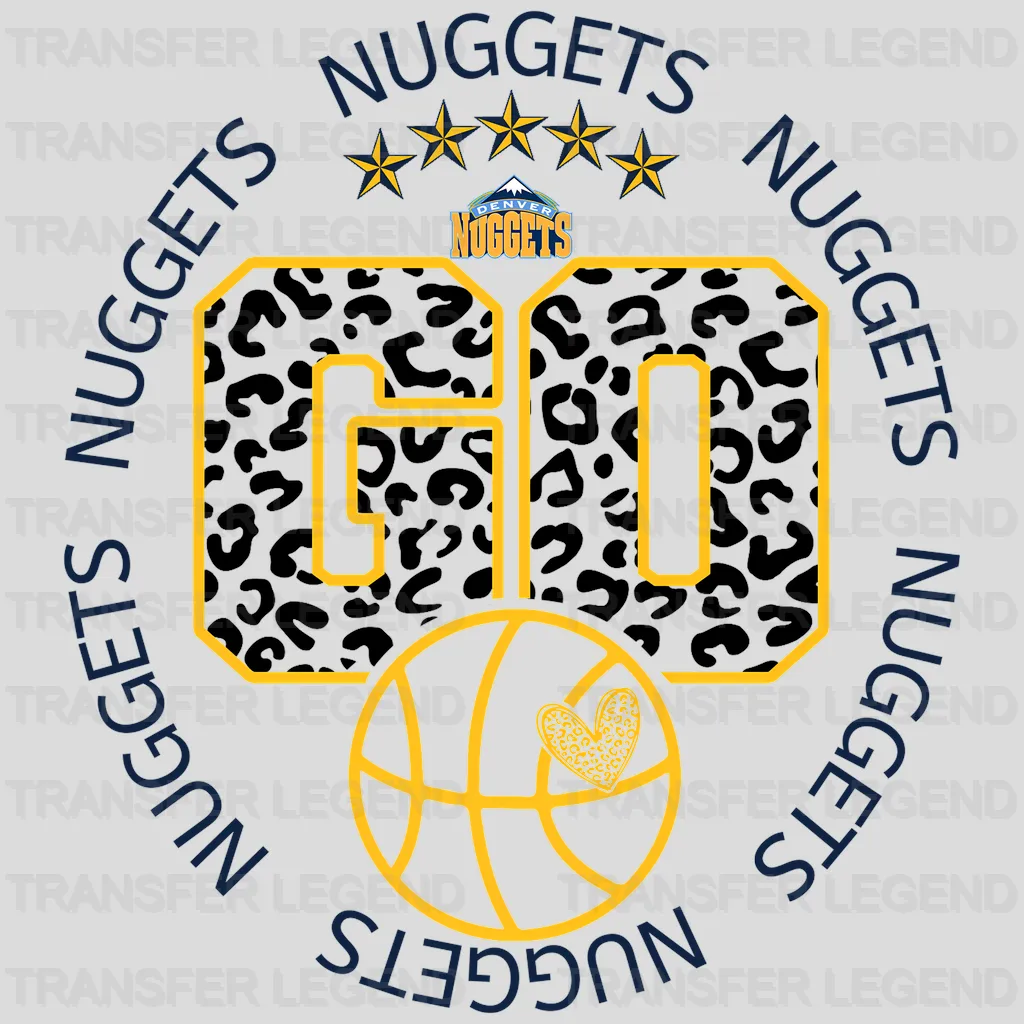 Denver Nuggets NBA Go DTF Iron On Transfer