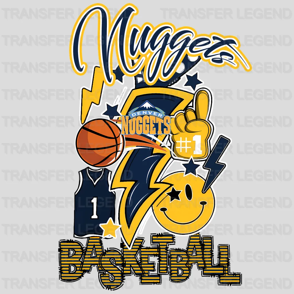 Denver Nuggets NBA Cartoon Player Graphic - DTF Iron On Transfer