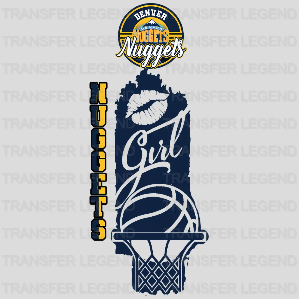 Denver Nuggets NBA Nuggets Girl DTF Iron On Transfer