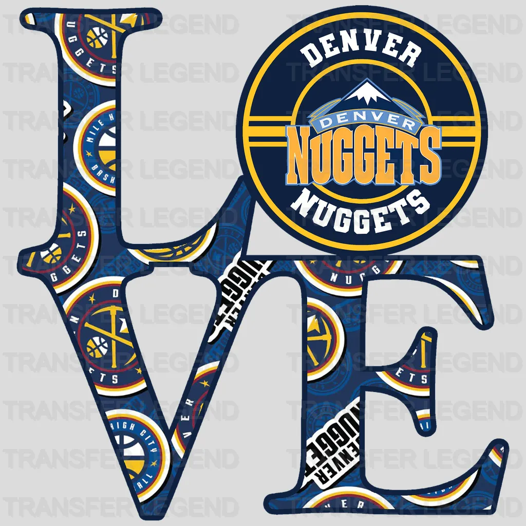 Denver Nuggets NBA Love DTF Iron On Transfer