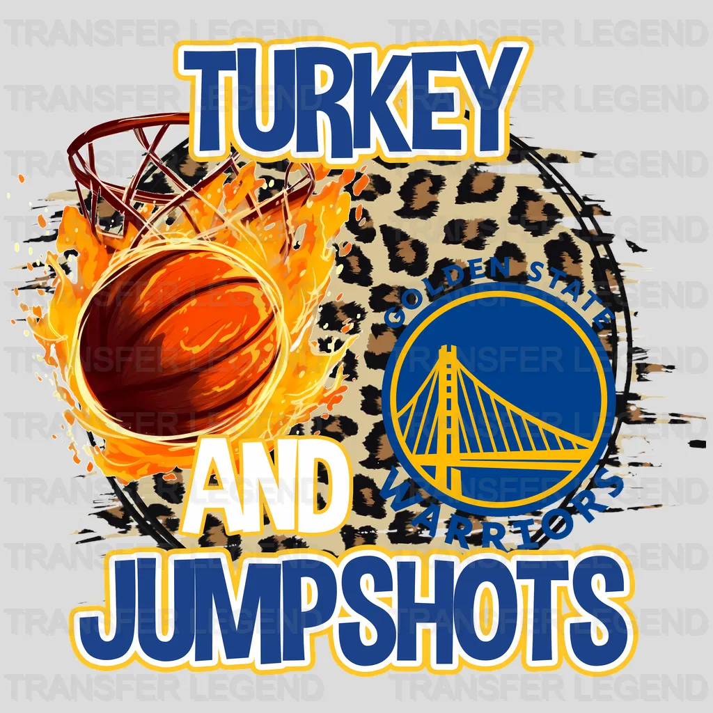 Golden State Warriors NBA Repeated Text Pattern Block Logo - DTF Iron