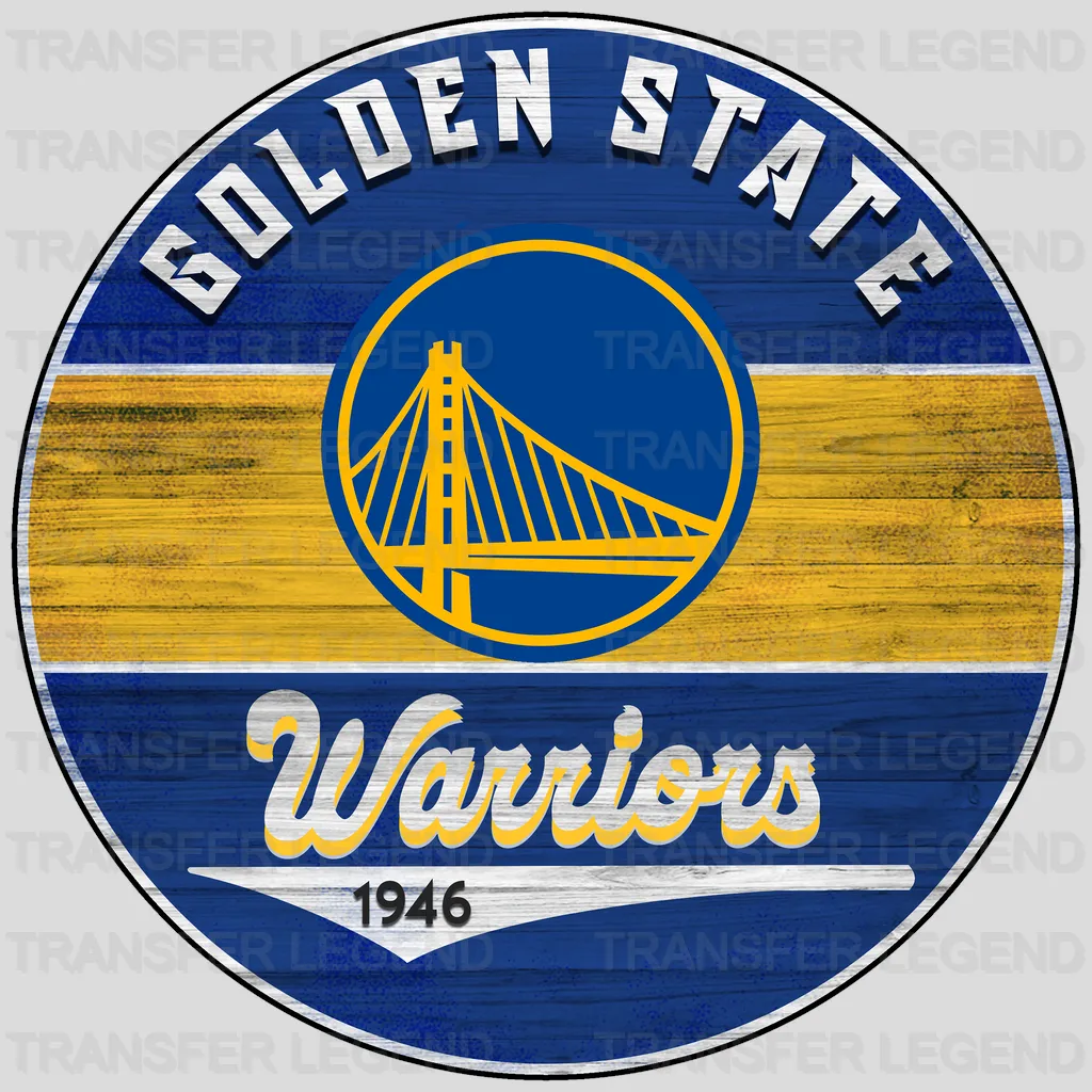 Golden State Warriors NBA Circle Logo Badge - DTF Iron On Transfer