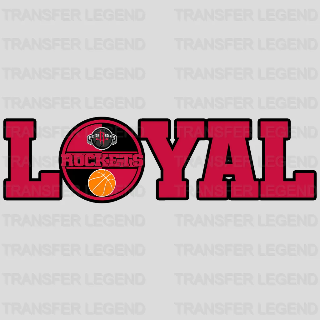 Houston Rockets NBA Loyal DTF Iron On Transfer