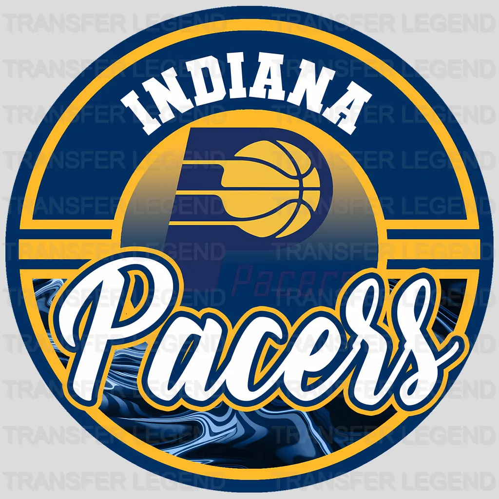 Indiana Pacers NBA Classic Circle Logo Badge - DTF Iron On Transfer