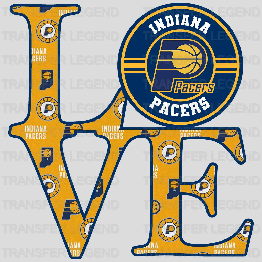 Indiana Pacers NBA Love DTF Iron On Transfer