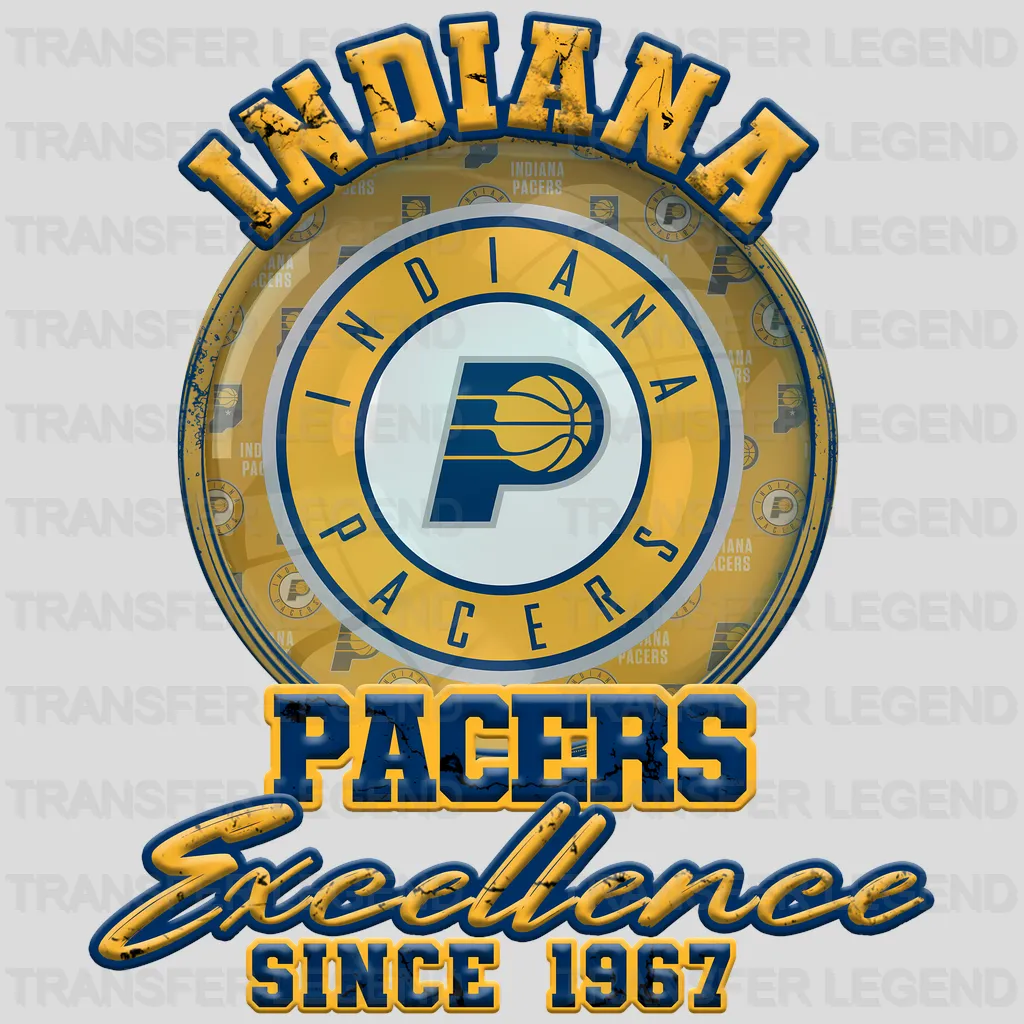 Indiana Pacers NBA Excellence Since 1967 DTF Iron On Transfer