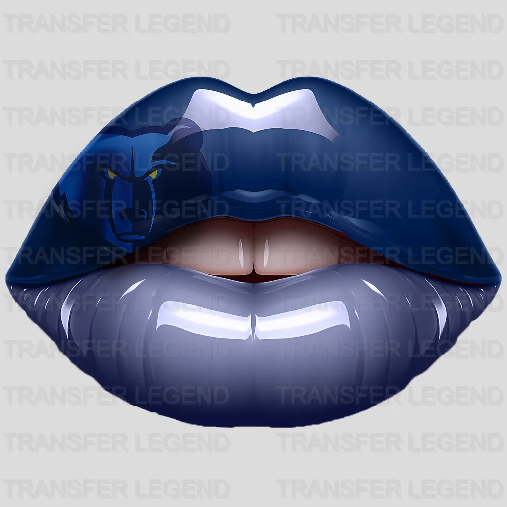 Memphis Grizzlies NBA Blue Lips Logo Art Illustration - DTF Iron On Transfer