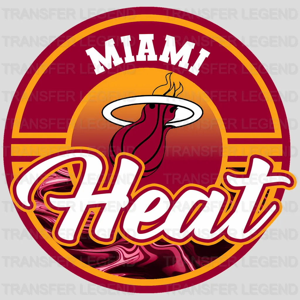 Miami Heat NBA Classic Circle Logo Badge - DTF Iron On Transfer
