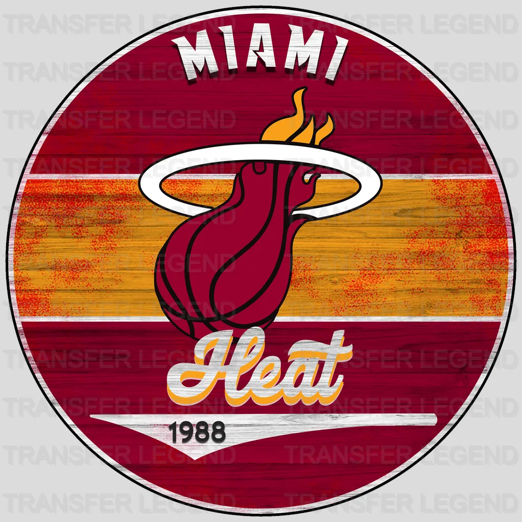 Miami Heat NBA Est 1988 DTF Iron On Transfer