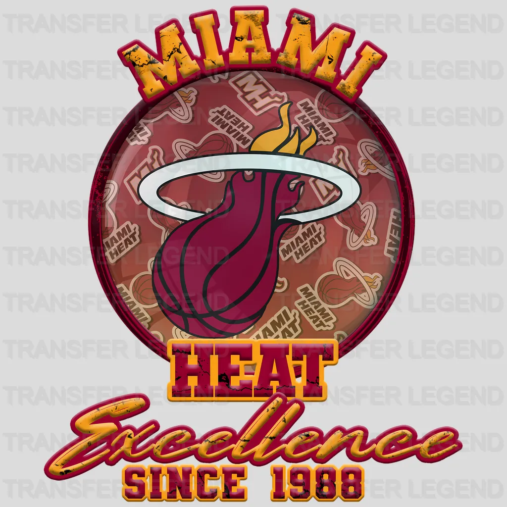 Miami Heat NBA Excellence Since 1988 DTF Iron On Transfer