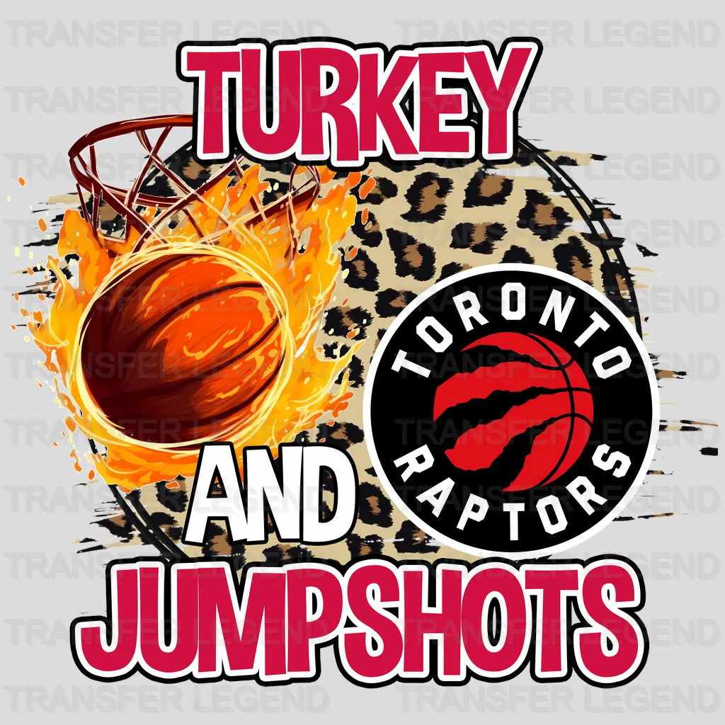 Toronto Raptors NBA Turkey And Jumpshots DTF Iron On Transfer
