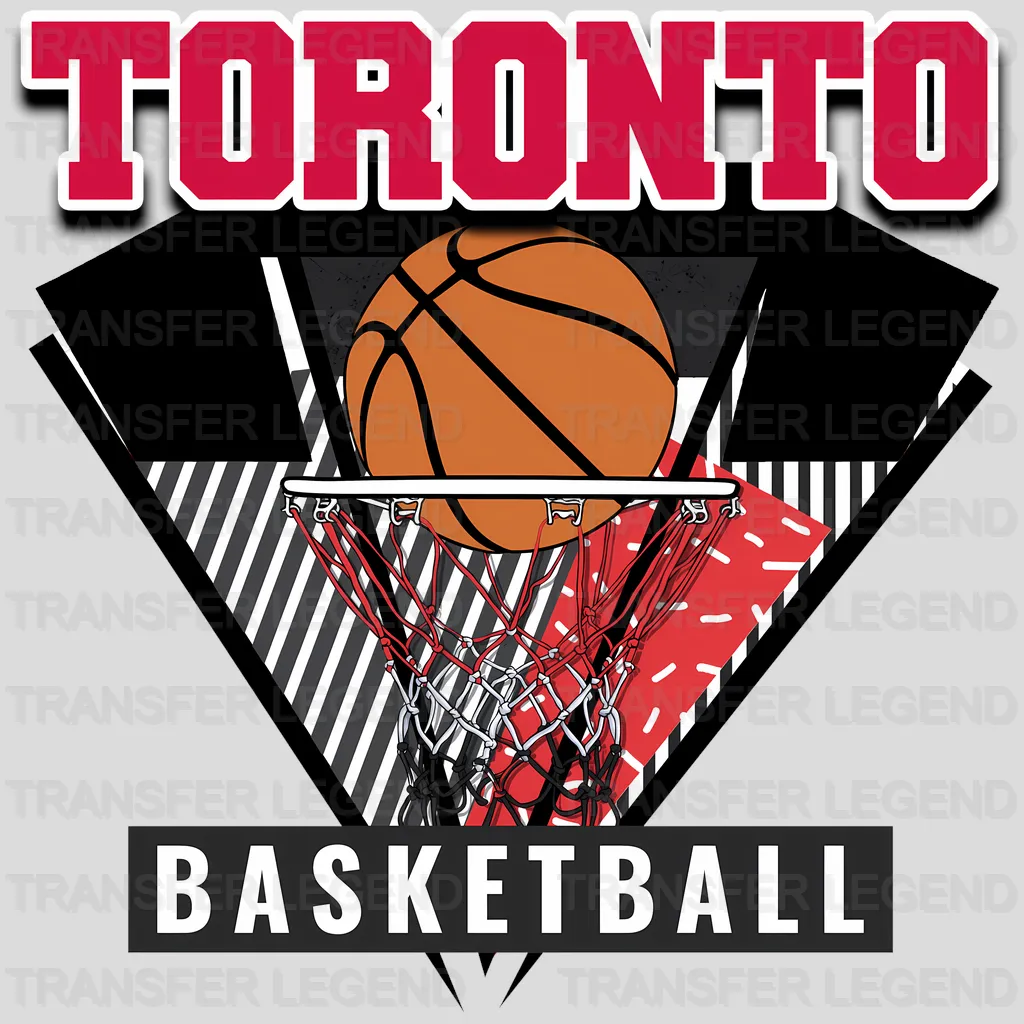 Toronto Raptors NBA Triangle Geometric Art - DTF Iron On Transfer