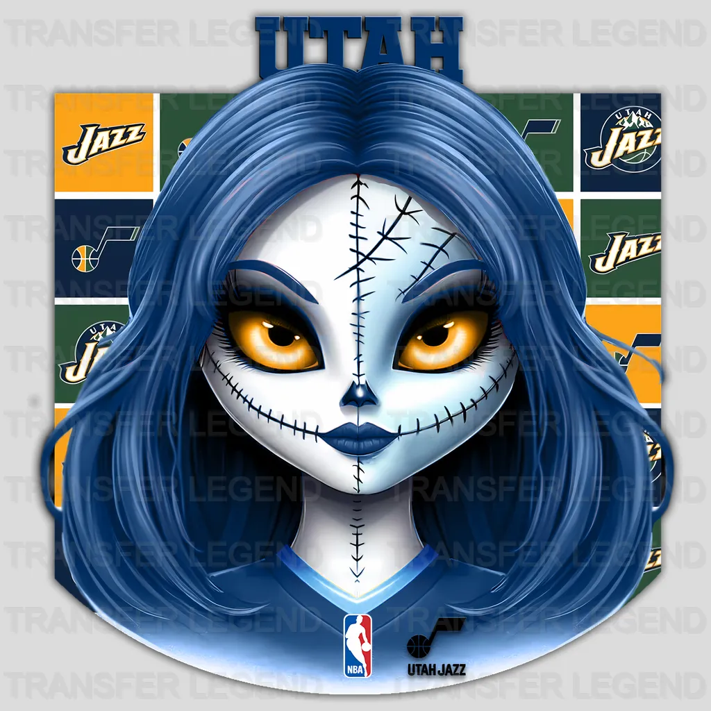 Utah Jazz NBA Psychotic Jazz Girl DTF Iron On Transfer