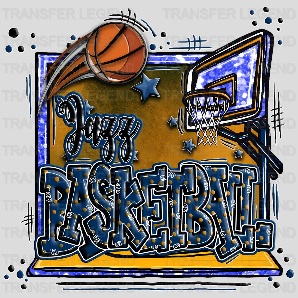 Utah Jazz NBA Graffiti Art - DTF Iron On Transfer