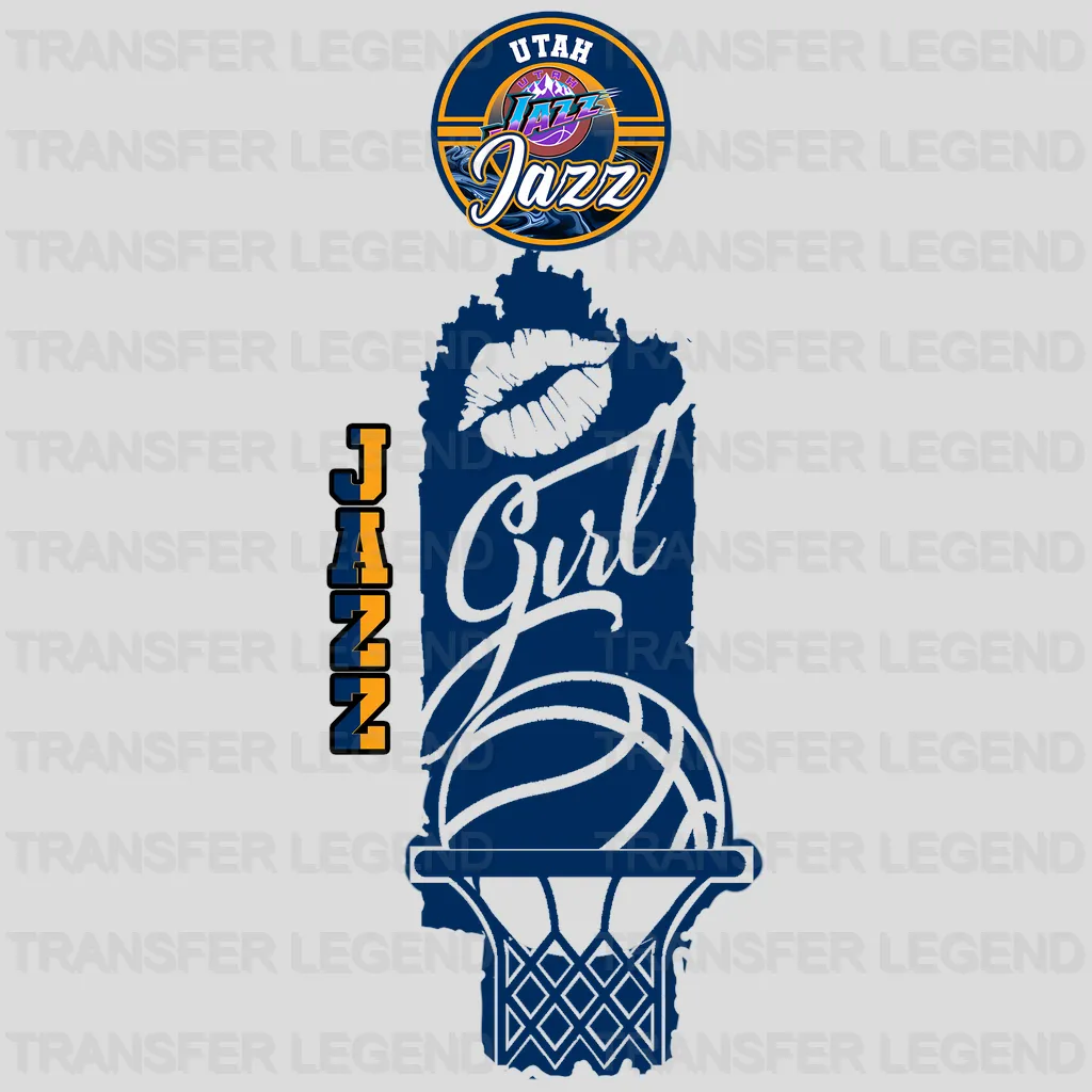 Utah Jazz NBA Jazz Girl DTF Iron On Transfer