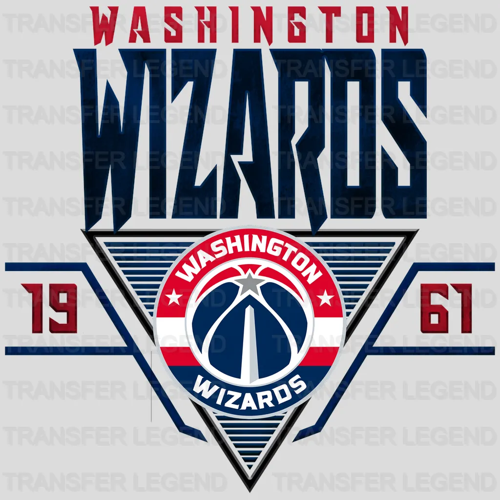 Washington Wizards NBA Triangle Banner Logo - DTF Iron On Transfer