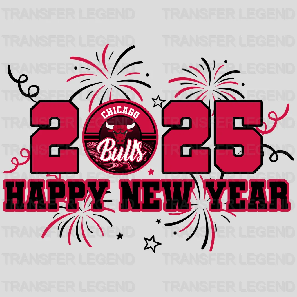 Chicago Bulls NBA Chrome Metal Circle Badge 3D - DTF Iron On Transfer