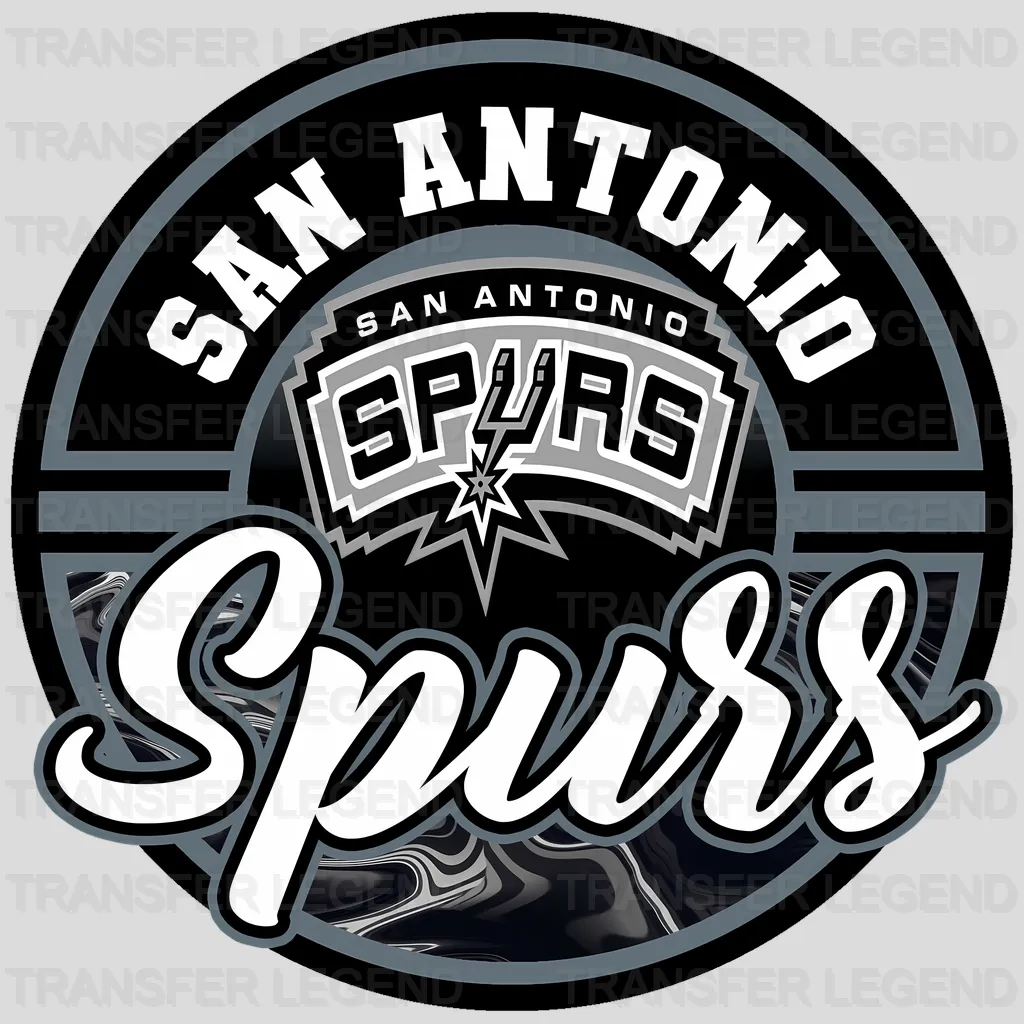 San Antonio Spurs NBA Classic Circle Logo Badge - DTF Iron On Transfer