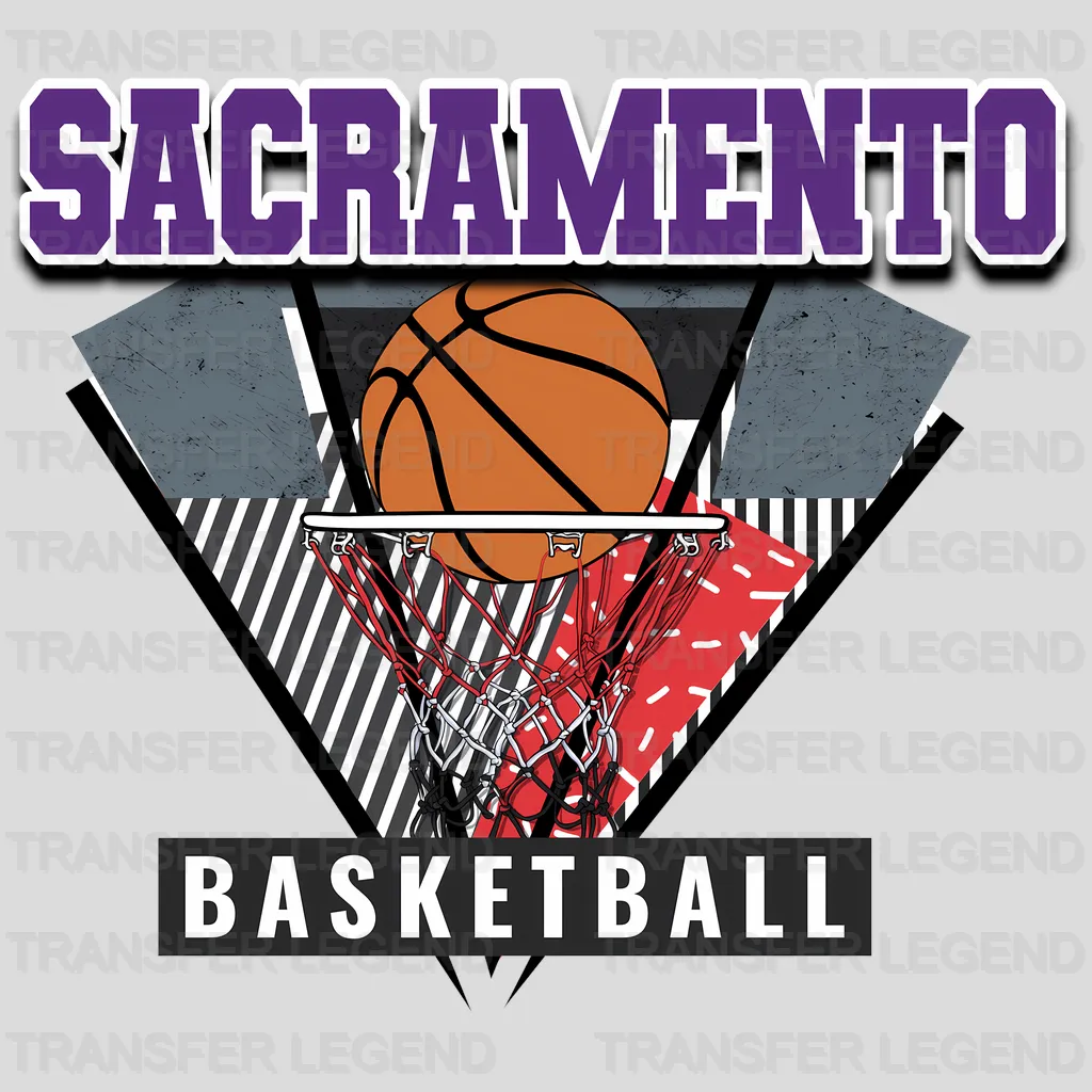 Sacramento Kings NBA Floral Pattern Heart Shape - DTF Iron On Transfer