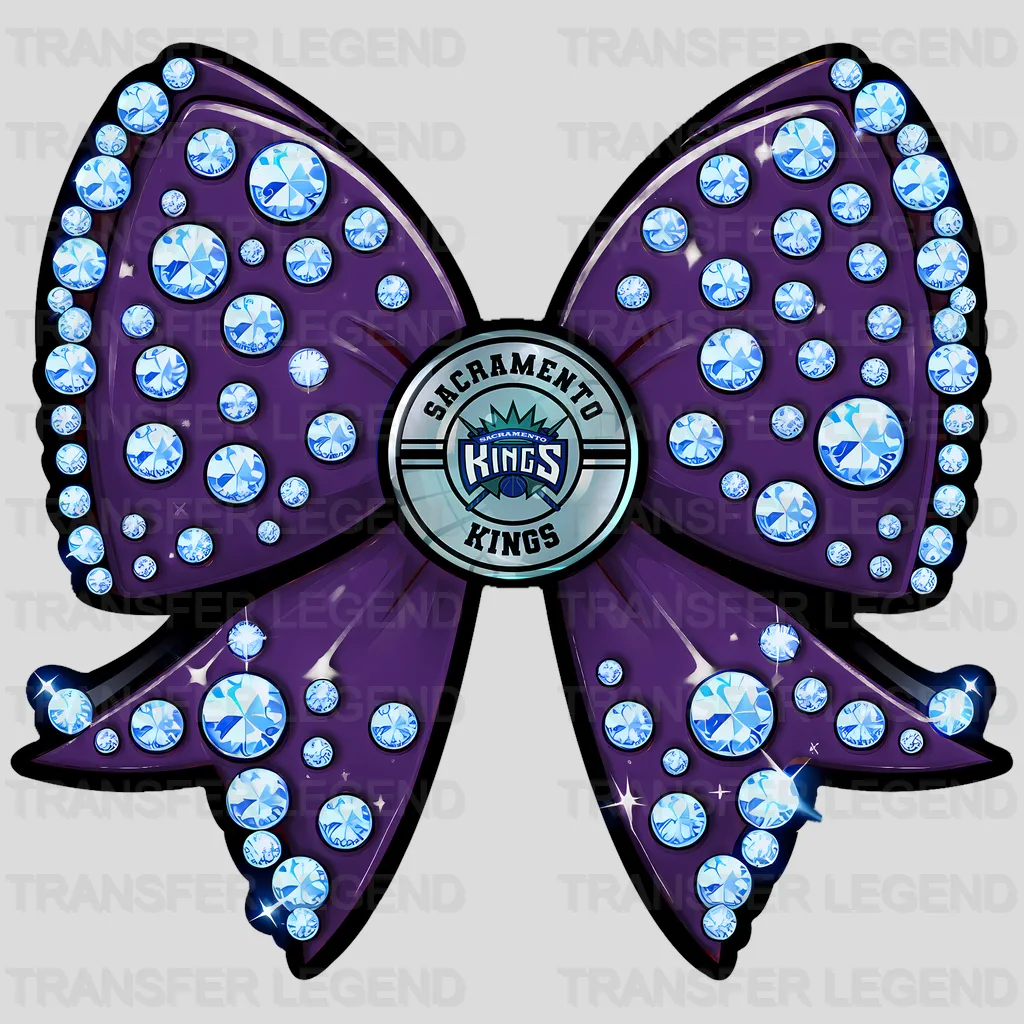 Sacramento Kings NBA Vertical Strip Banner Logo Patterned - DTF Iron On Transfer