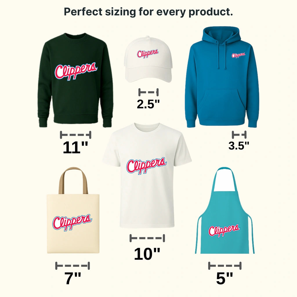 Los Angeles Clippers Red Script Wordmark NBA Design - DTF Heat Transfer