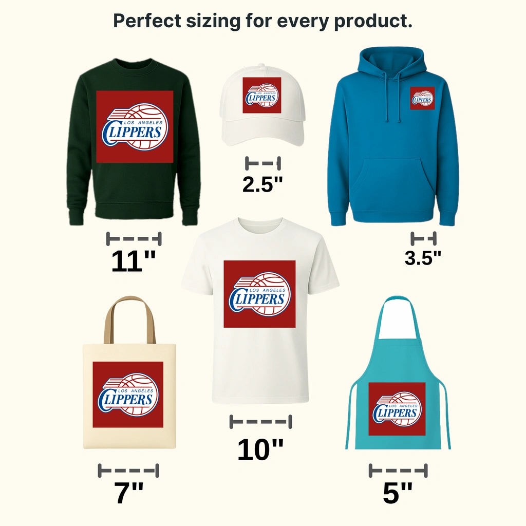 Los Angeles Clippers Retro Streak Ball Logo NBA Design - DTF Heat Transfer
