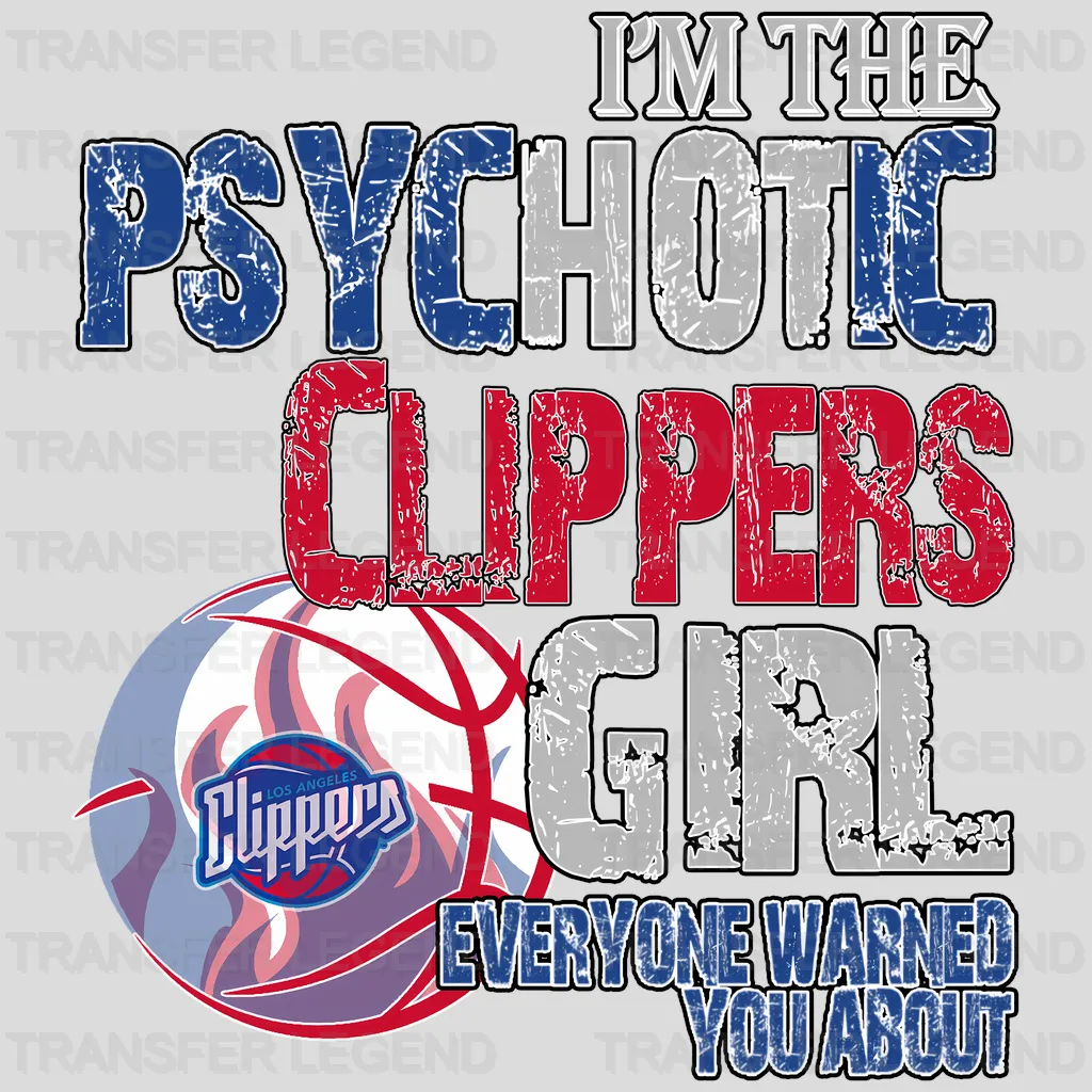 Los Angeles Clippers NBA Los Angeles Psychotic Clippers Girl DTF Iron On Transfer