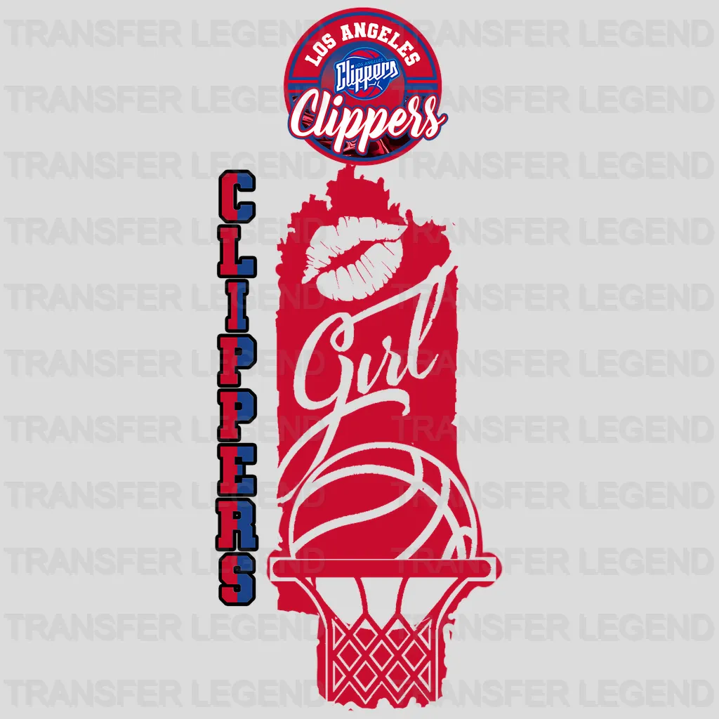 Los Angeles Clippers NBA Girl DTF Iron On Transfer