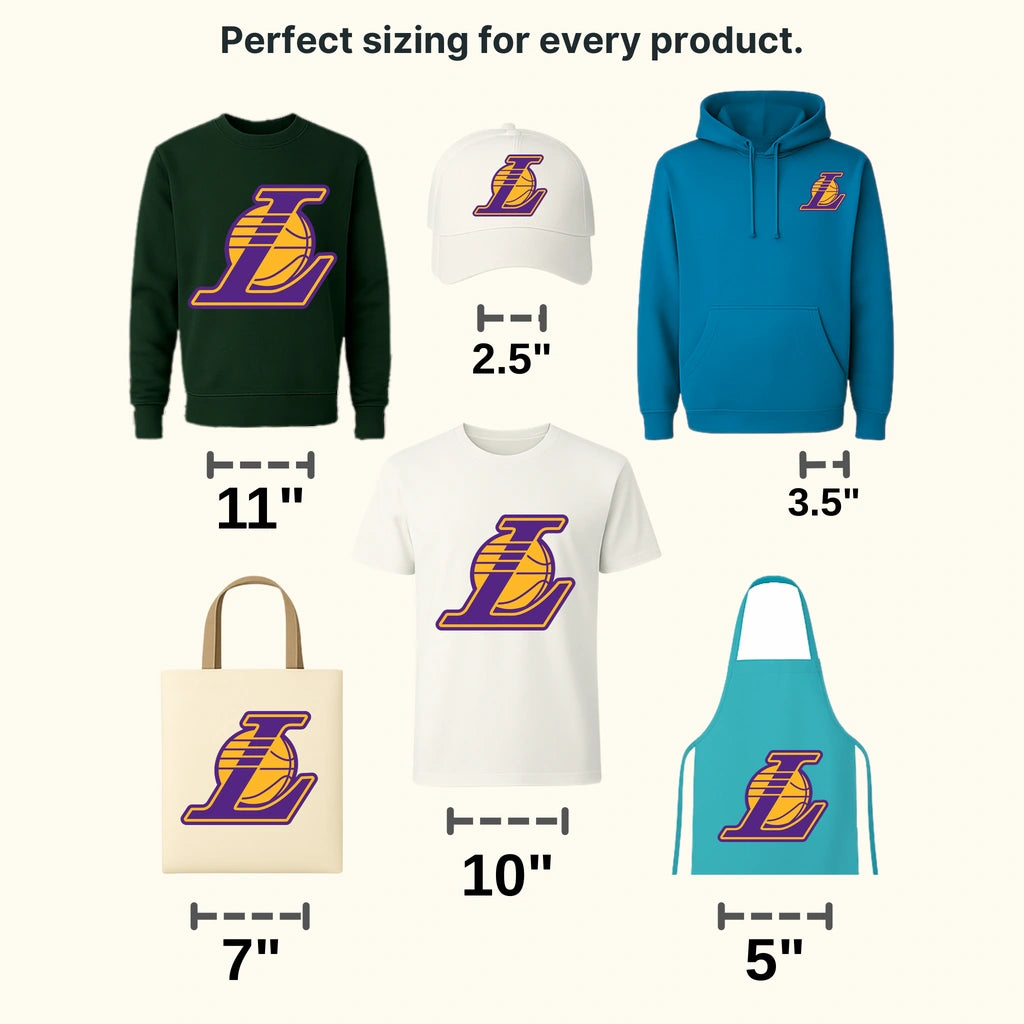 Los Angeles Lakers Speed “L” Monogram NBA Design - DTF Heat Transfer