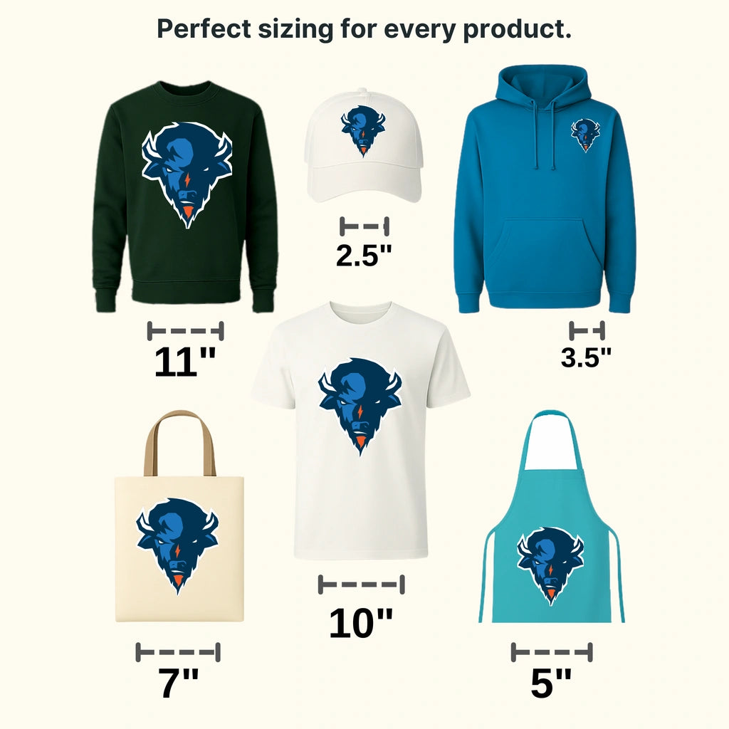 Oklahoma City Thunder Bold Bison Head Primary NBA Design - DTF Heat Transfer