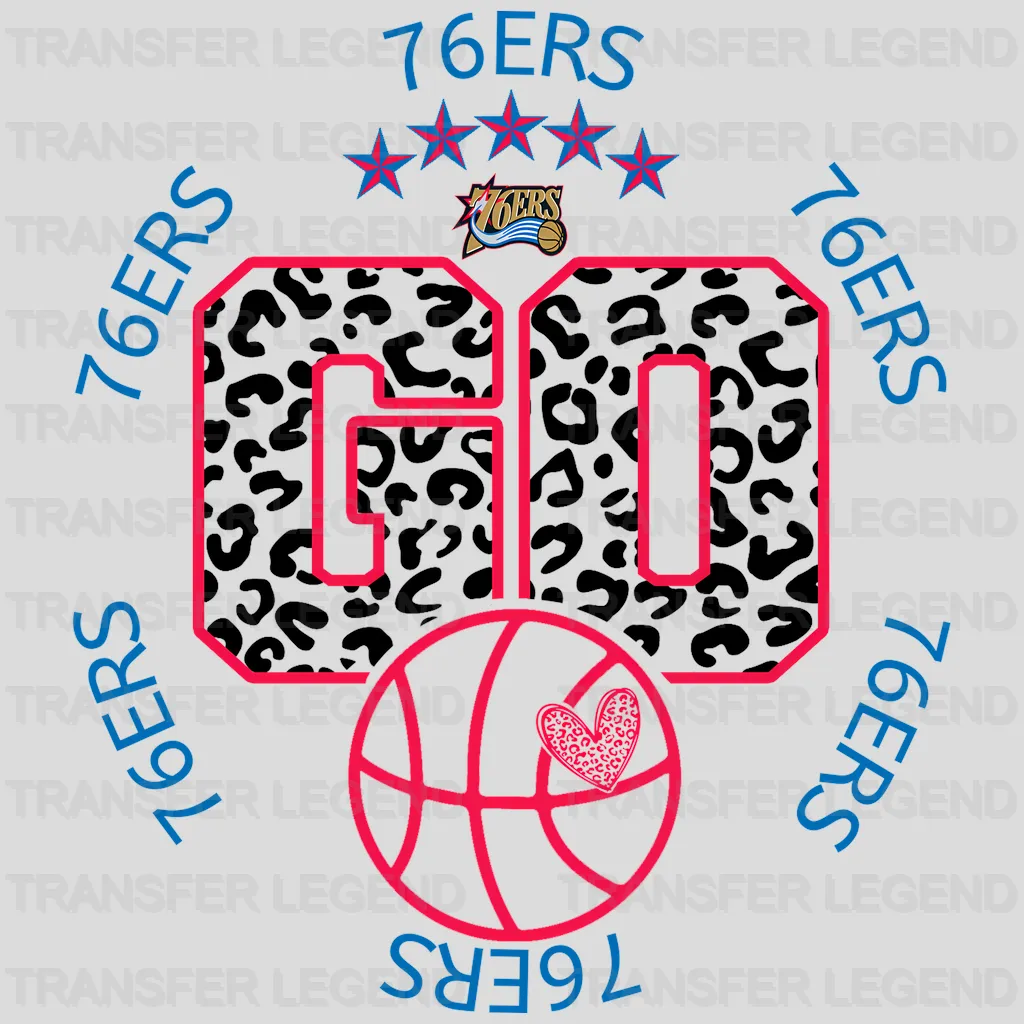 Philadelphia 76ers NBA Go DTF Iron On Transfer