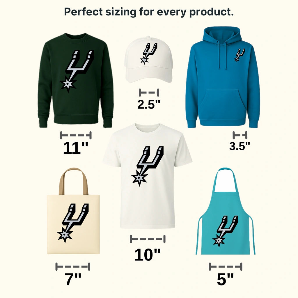 San Antonio Spurs Spur Tool Icon Emblem NBA Design - DTF Heat Transfer