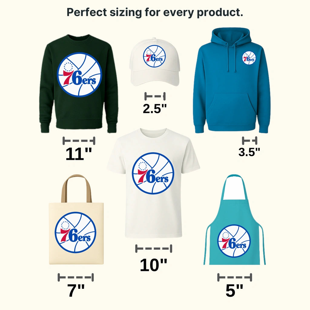 Philadelphia 76ers Primary Basketball Roundel Logo NBA Design - DTF Heat Transfer