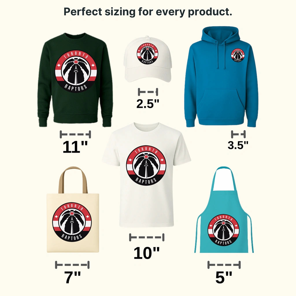 Toronto Raptors CN Tower Roundel Badge NBA Design - DTF Heat Transfer