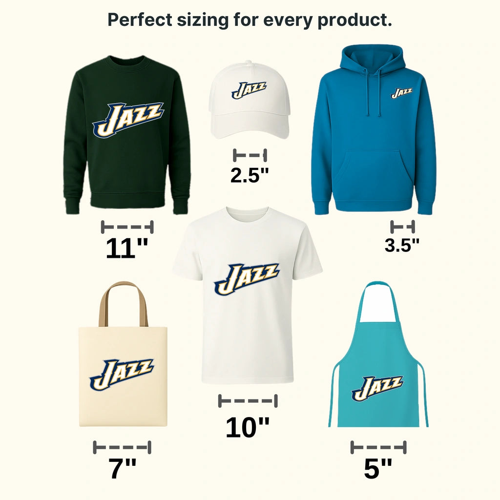 Utah Jazz Bold “JAZZ” Wordmark NBA Design - DTF Heat Transfer